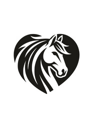 Horse Heart SVG, Horse Love svg clip art, Horse Head svg, Equestrian SVG, PNG, Jpg, PDF, Horse Lover, Digital download