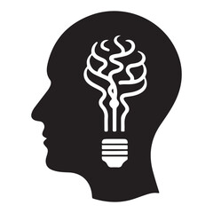 Idea Silhouette clipart on a white background