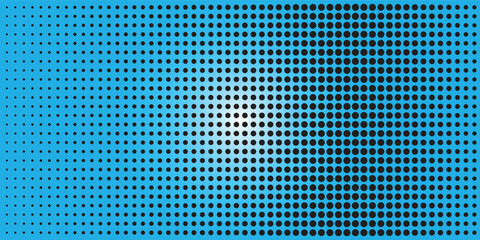 Dots halftone white & blue gradient color pattern grunge texture background. Dots pop art comic sport style vector illustration. eps10