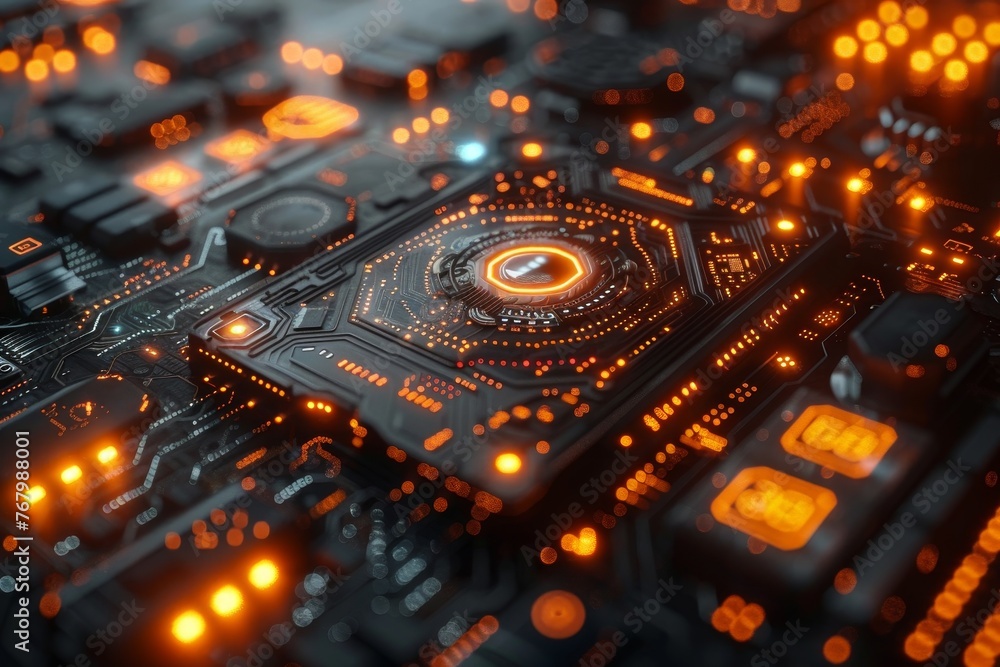 Poster a futuristic 3d visualization of a digital wallet with virtual currencies and blockchain technology,