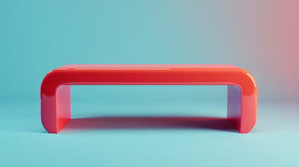 New style  bench isolated background, modern design, comfortable relaxation option.