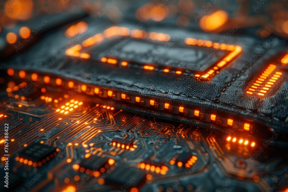 Poster a futuristic 3d visualization of a digital wallet with virtual currencies and blockchain technology,