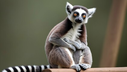 A Lemur With Its Arms Crossed A Playful Gesture T