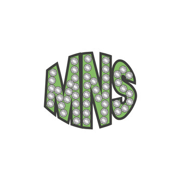 Elegant Abstract Letter MNS Initial Creative Monogram Logo with Diamond Patterns in Parrot Green Custom Vector Illustration Template