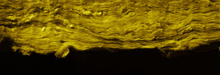 gold mineral wool with a visible texture