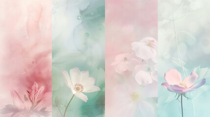 Soft Pastel Flower Art