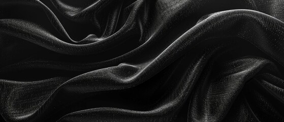 Rich and luxurious black velvet texture brought to life in detailed illustration ,3D render - obrazy, fototapety, plakaty