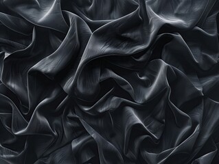 Sumptuous black velvet texture in an illustration, highlighting luxury and depth ,3D render