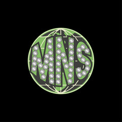 MNS Globe Logo, MNS Diamond Outlined Globe Emblem, Abstract Letter MNS Globe Logo Design Vector Illustration Template In Green Parrot color