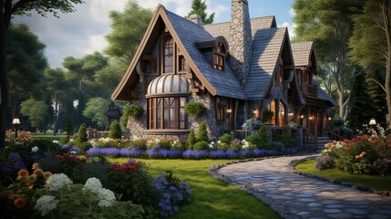 A photo of a Charming and Refined Cottage Design