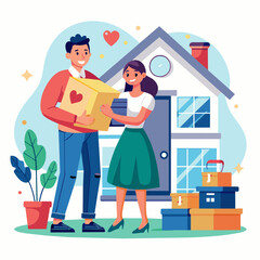 Visualize the joy of a newlywed couple furnishing their first home together with the help of a personal loan