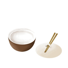 etnic bowl witn chopsticks 