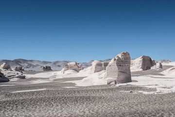Valle de rocas de piedra pómez. 