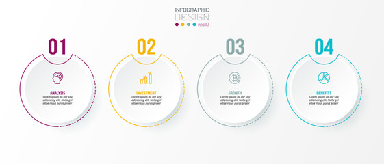 Infographic template business concept with step.
- 767999079