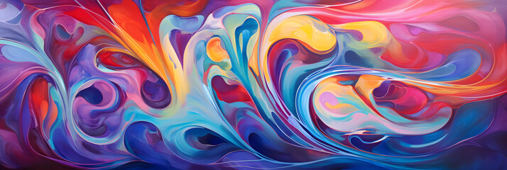 Magnetizing Melody of Abstract Colors and Shapes in a Modern Art Landscape