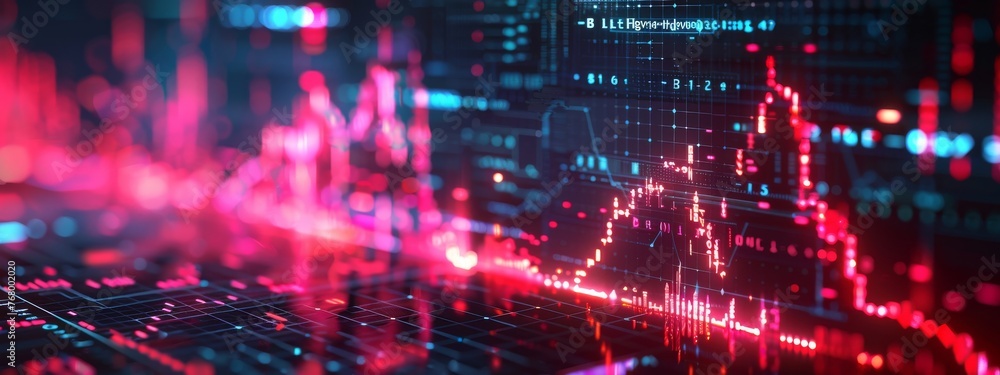 Poster animated sequence of data breaches decreasing over time, shown as a falling graph line against a sec