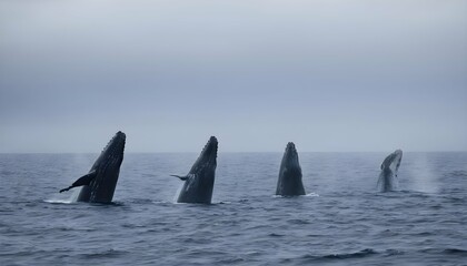 A Group Of Humpback Whales Singing Their Haunting