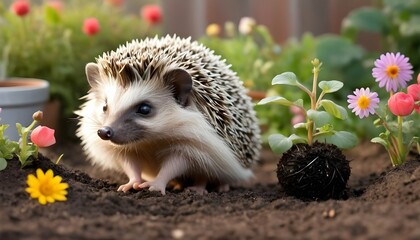 A Hedgehog Gardening