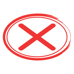 Obraz premium Hand Drawn Check And Wrong Mark