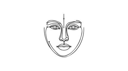 Face id icon. vector illustration on white background.