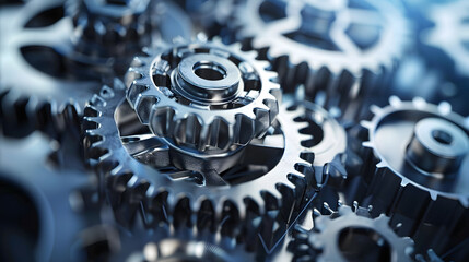 Gears Close Up: Mechanical Clockwork Machinery