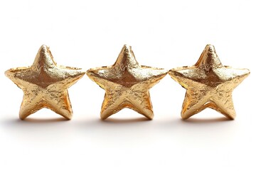 A vintage golden stars rating concept, symbolizing top-quality service and customer satisfaction in business.