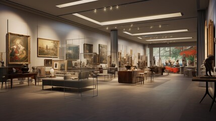 Museum-quality art storage and display room with climate controls and specialty lighting