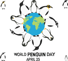 world penguin day is celebrated every year on 25 april.
