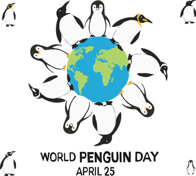 world penguin day is celebrated every year on 25 april.
