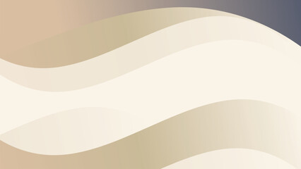 Vector abstract brown gradient wave style background  template powerpoint