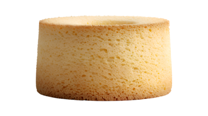 A Plain Rounded Shape cake Isolated on a Transparent Backdrop - PNG Cutout