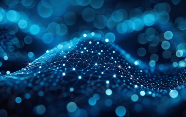 A contemporary depiction of a digital network in the virtual realm, showcasing intricate layout and worldwide exchange of data through creative architecture