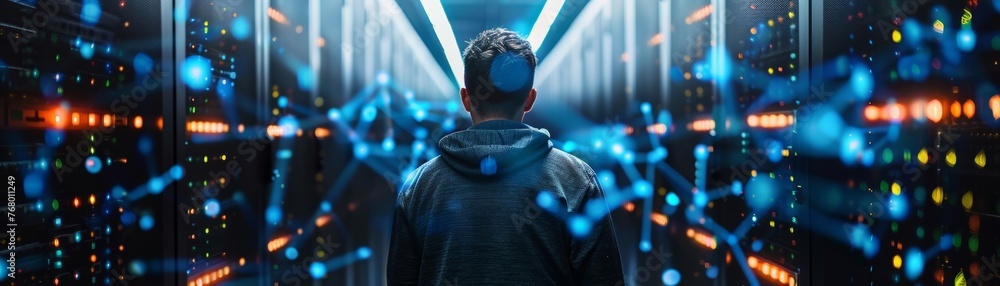 Poster an it specialist overseeing a network firewall to defend a large network of servers, storage systems