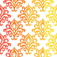 ikat seamless pattern, Textile design, fabric pattern.