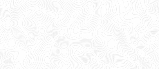 Abstract topography wavy line map background. vector illustration. topography map on land vector terrain Illustration. Black on white contours vector topography stylized height of the lines.	