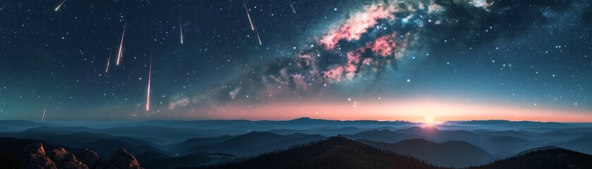 Naklejka premium Augmented reality guide to upcoming astronomical events from meteor showers to eclipses