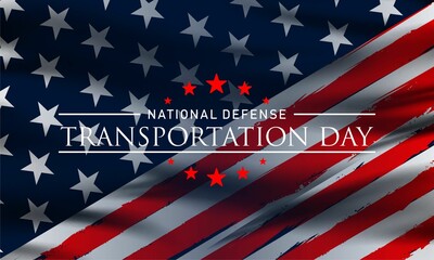 National Defense Transportation Day. Holiday concept. Template for background, banner, card, poster with text inscription. 