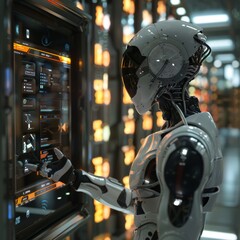 Fototapeta premium Envisioning a future where AI personalizes and secures every interaction on digital devices