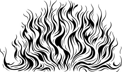 Fototapeta premium Handdrawn fire flame sketch