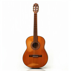 Obraz premium Acoustic guitar on a white background 