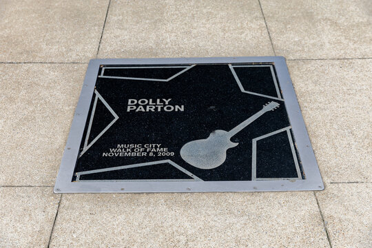Dolly Parton star on the Music City Walk of Fame in Nashville, TN