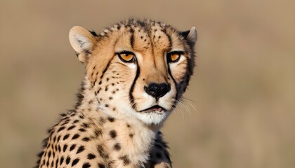 A Cheetah With Its Head Held Low Focused On The H