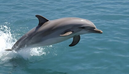 A Dolphin Twirling Gracefully In The Water