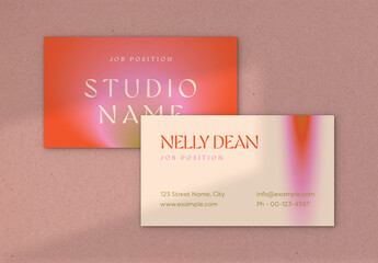 Colourful Business Card Layout