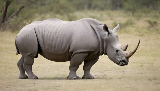 A Rhinoceros In A Safari Setting