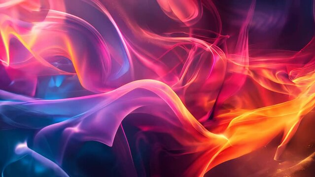 abstract background with red and blue wavy lines in the form of smoke