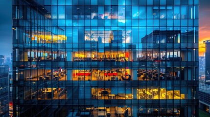 Busy Professionals in Office Buildings: A Vibrant Work Environment