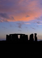 stonehenge at sunset
