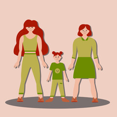 three people of different ages are standing