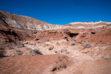 Fototapeta na wymiar Red Rock and Sandstone formations along the Toadstools trail in Grand Staircase-Escalante National Monument in Utah